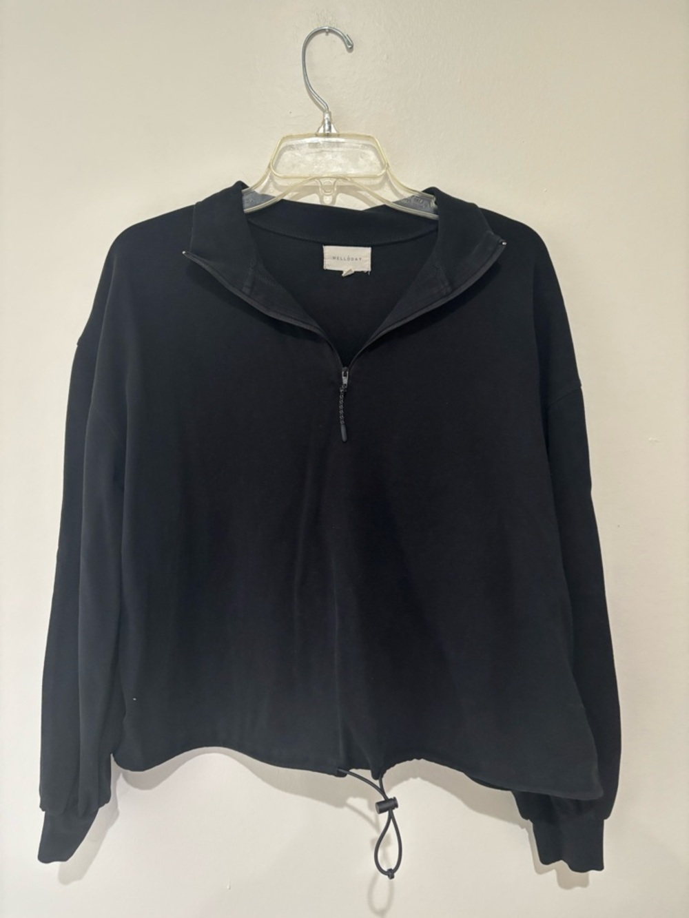 Women’s Black Half-Zip Pullover Sweater